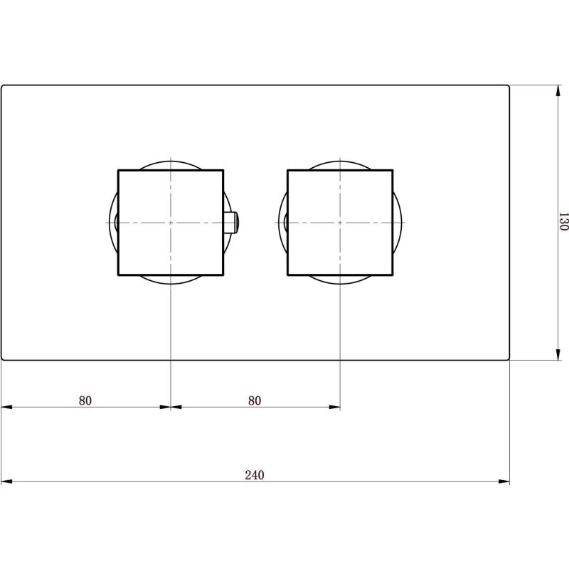 Zena Gunmetal Single Outlet Square Concealed Valve
