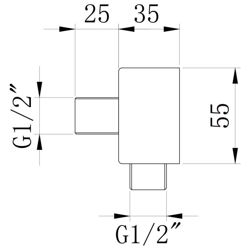Baylin Gunmetal Wall Outlet
