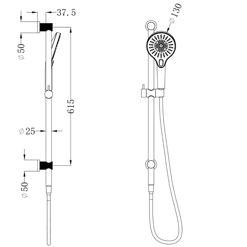 Moray Nickel Concealed Valve Shower Pack