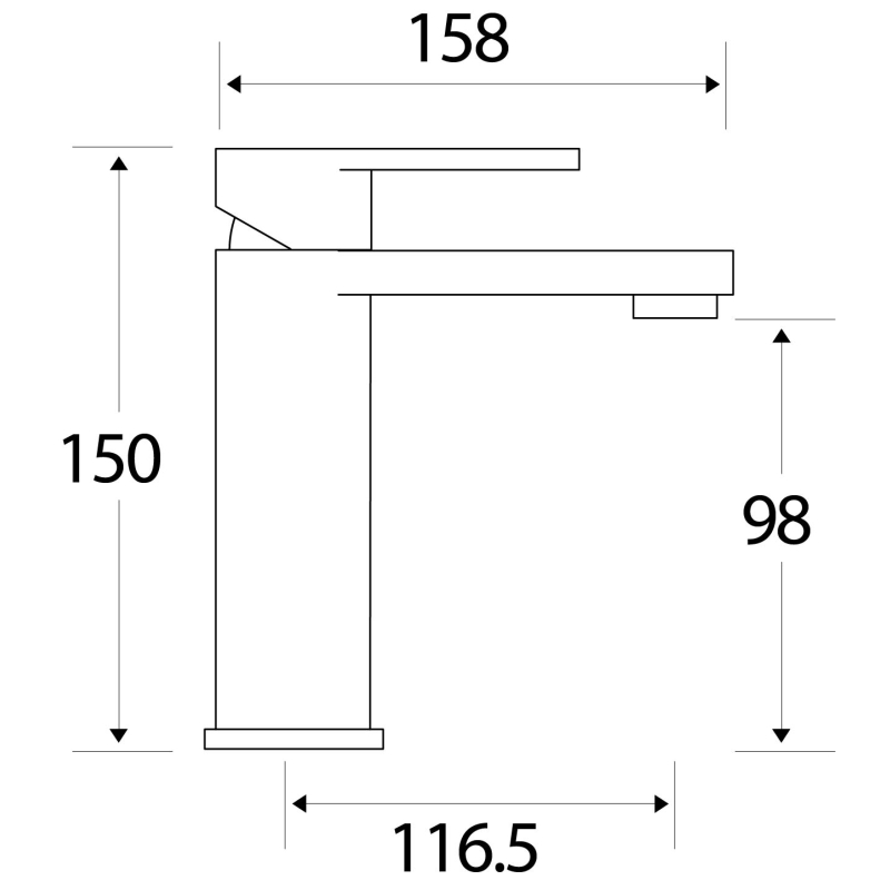 Venture Chrome Basin Mixer Tap & Waste