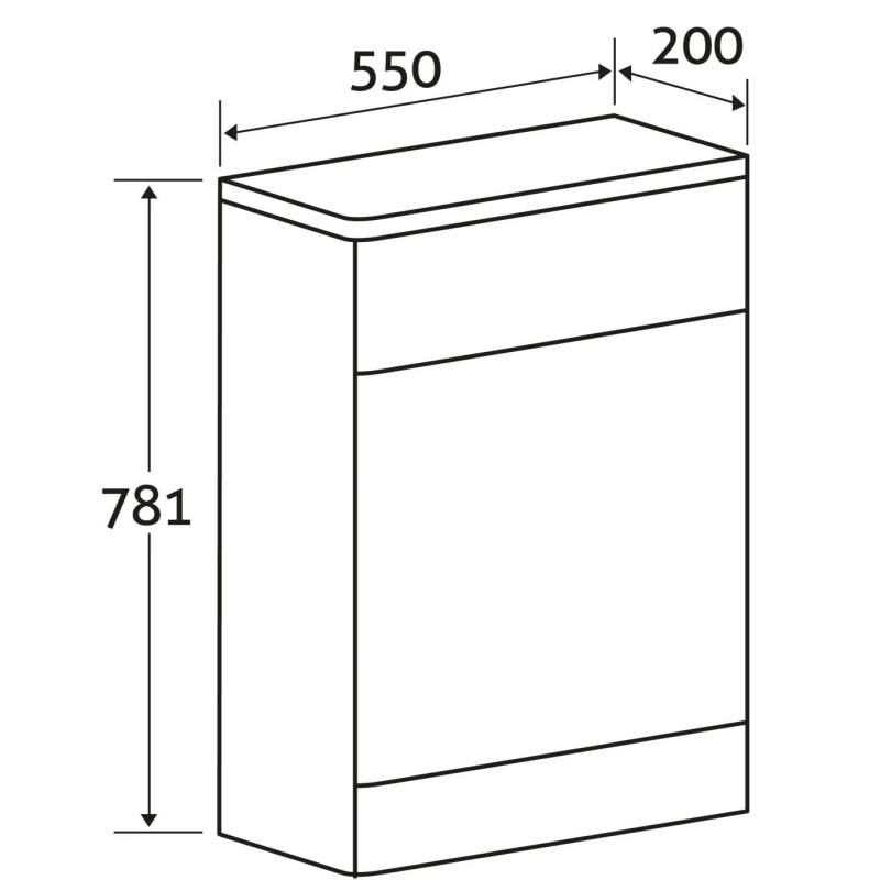 Esk Textured Stone Grey WC Unit