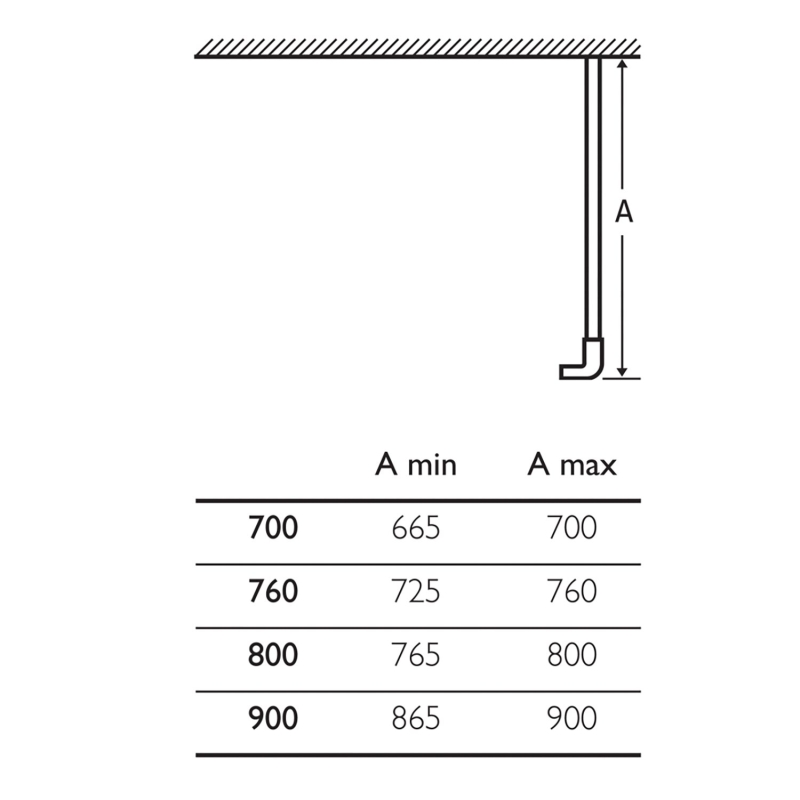 Fabio Brushed Bronze Shower Side Panel 700mm