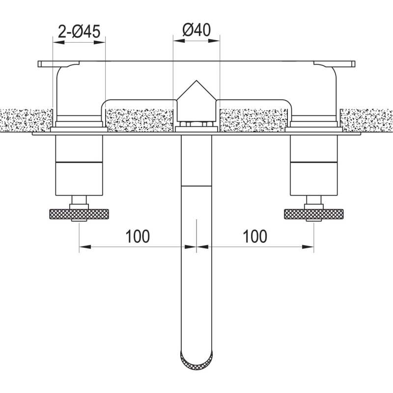Urban Brushed Nickel Wall Mounted Bath Tap