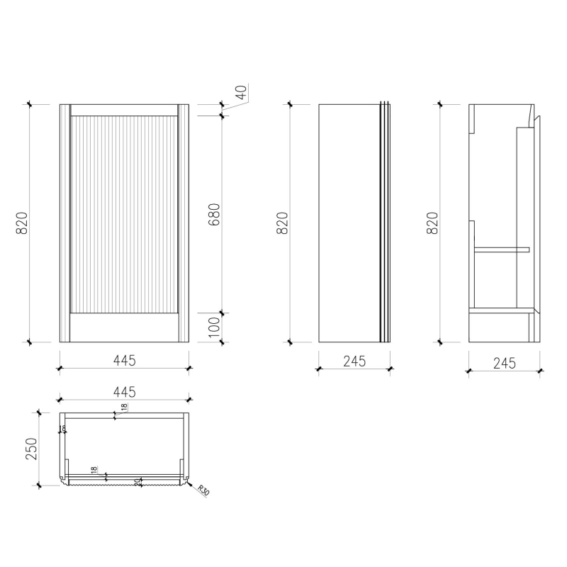 Wish White Floor Standing Cloakroom Vanity Unit with Ceramic Basin