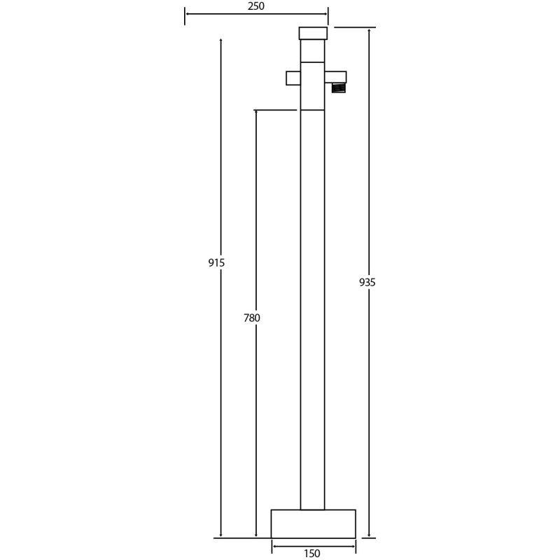 Cairo Chrome Freestanding Waterfall Bath Shower Mixer Tap