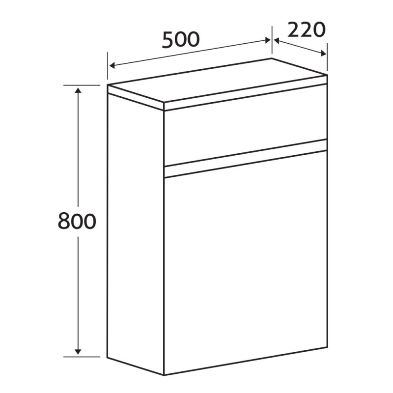 Neon Gloss White WC Unit