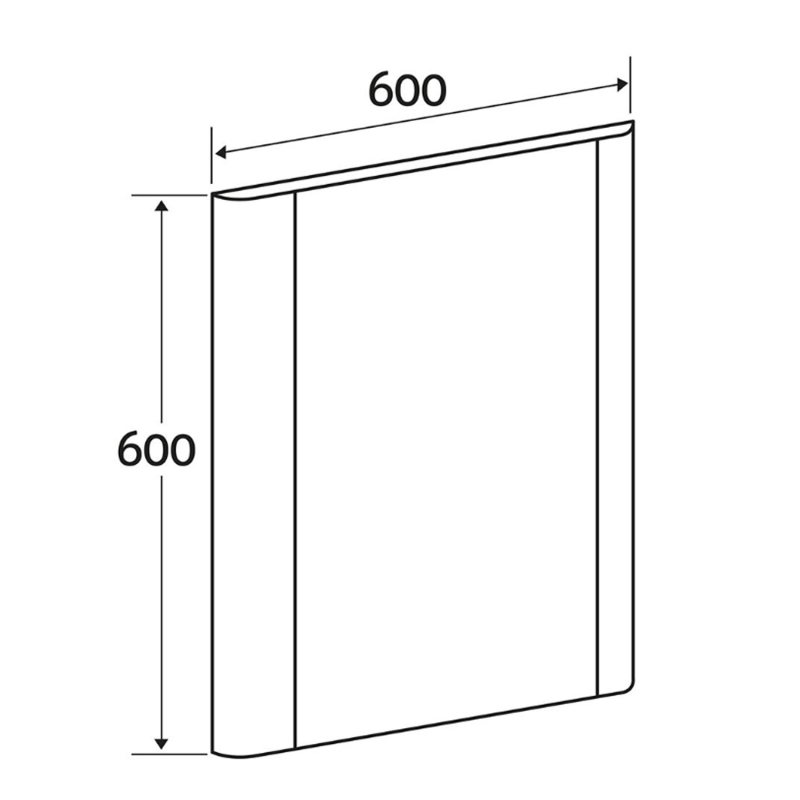 Esk Textured Black Frame Mirror 600x600mm