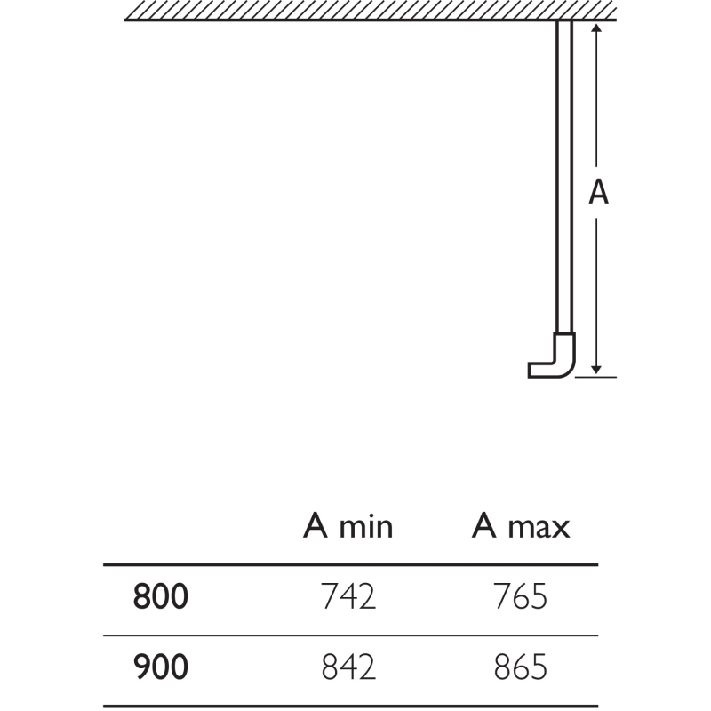 Solet Chrome Shower Side Panel 900mm