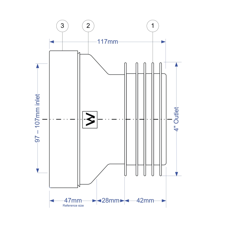 McAlpine Straight WC Connector - WC-CON1