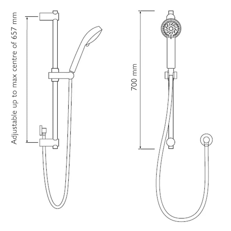 Aqualisa Zorin Smart Shower Concealed - Gravity Fed