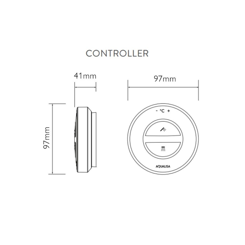 Aqualisa Hugo Smart Digital Shower Exposed with Adjustable & Fixed Ceiling Head HP/Combi