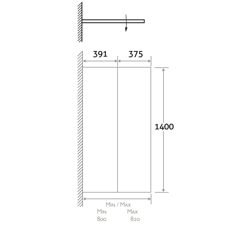 Glyn Chrome Double Frameless Bath Screen