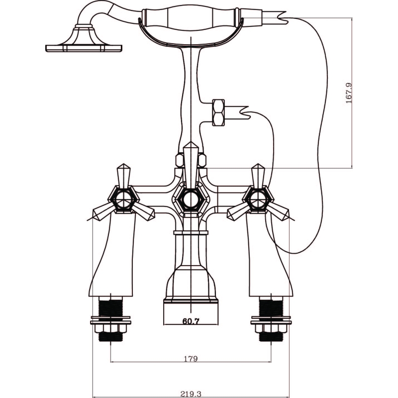Adonis Chrome Bath Shower Mixer Tap
