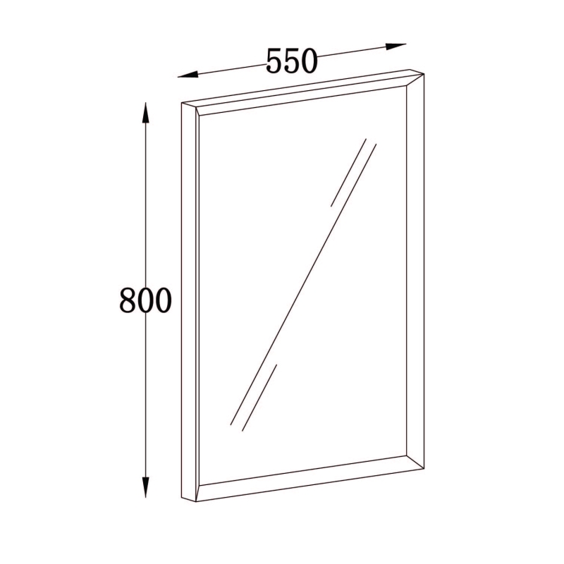 Venus Gloss White Beveled Edge Framed Mirror 550x800mm