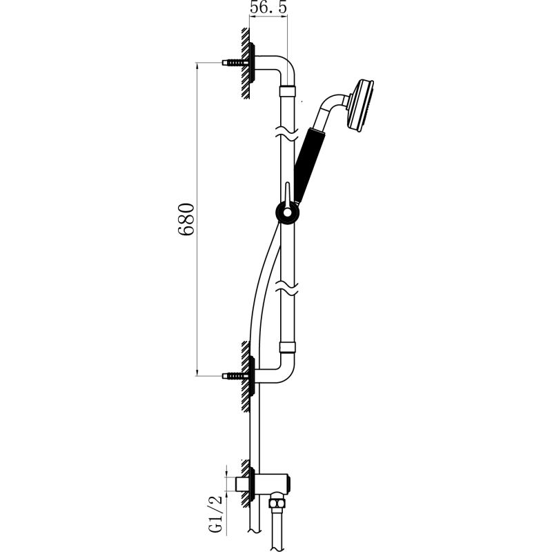Downton Brushed Gold Concealed Valve Shower Pack