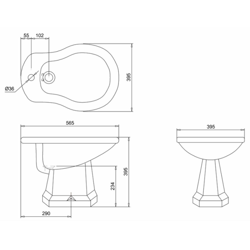 Burlington Traditional Floor Standing Bidet