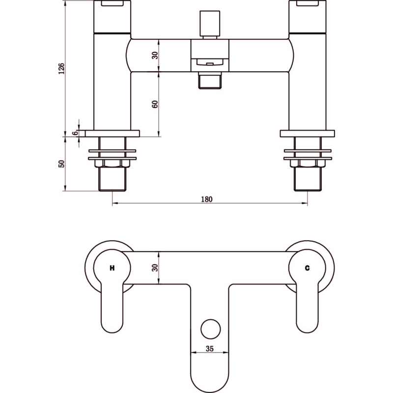 Charvil Chrome Bath Shower Mixer Tap