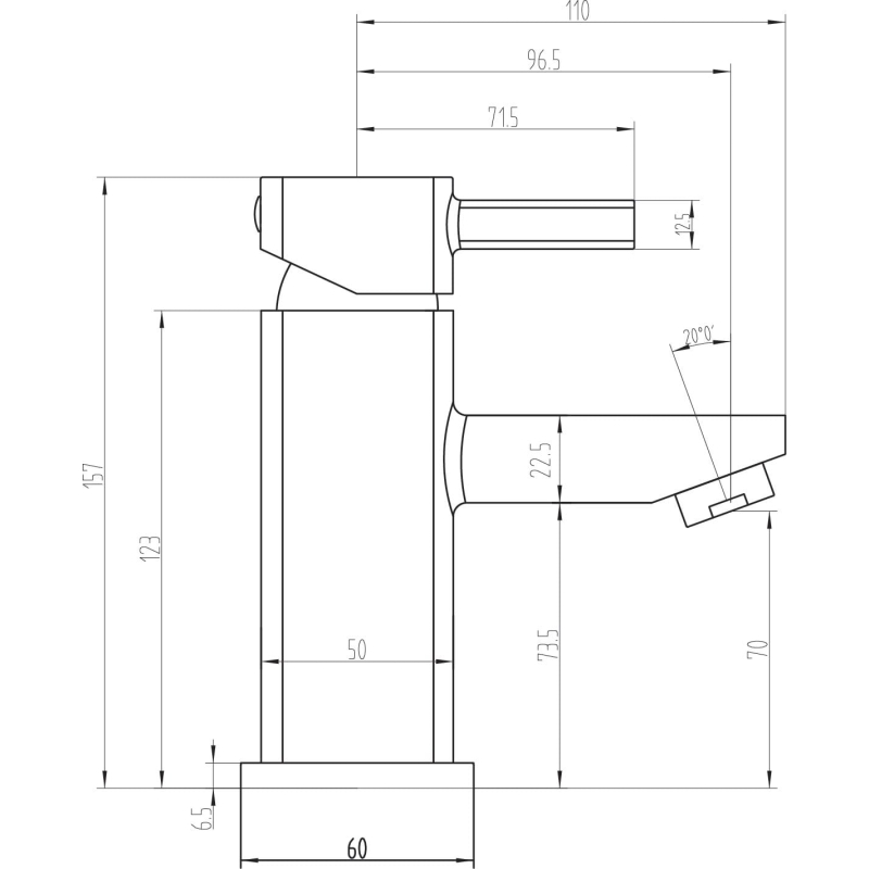 Quadro Chrome Basin Mixer Tap & Waste