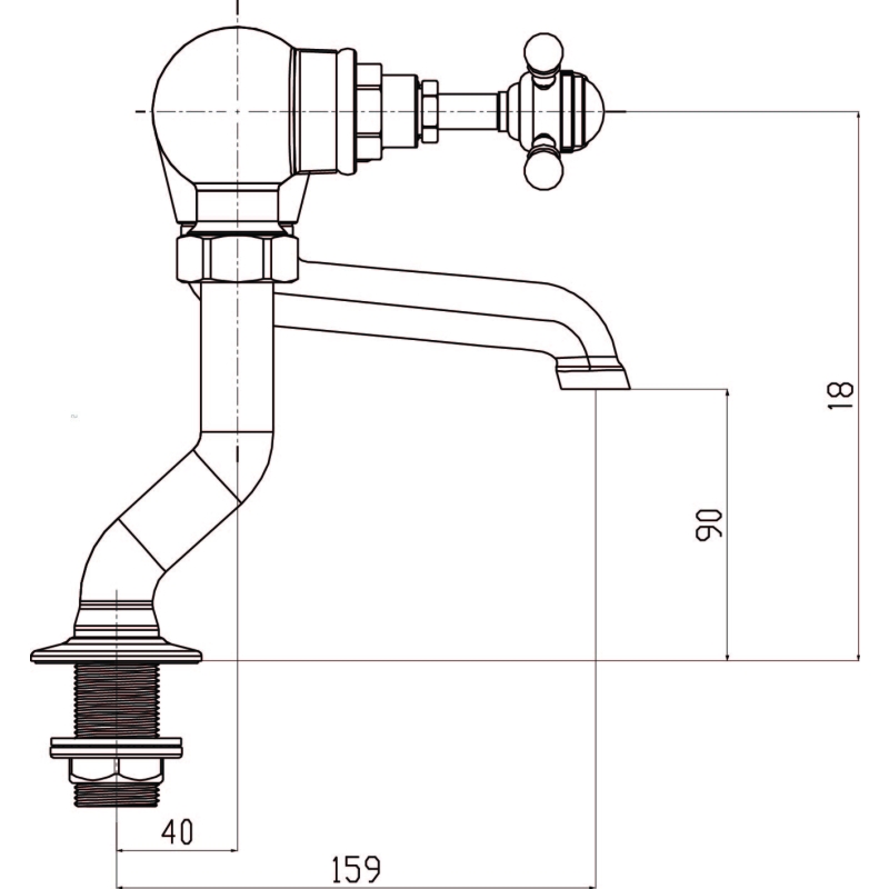 Grosvenor Chrome Bath Filler Tap