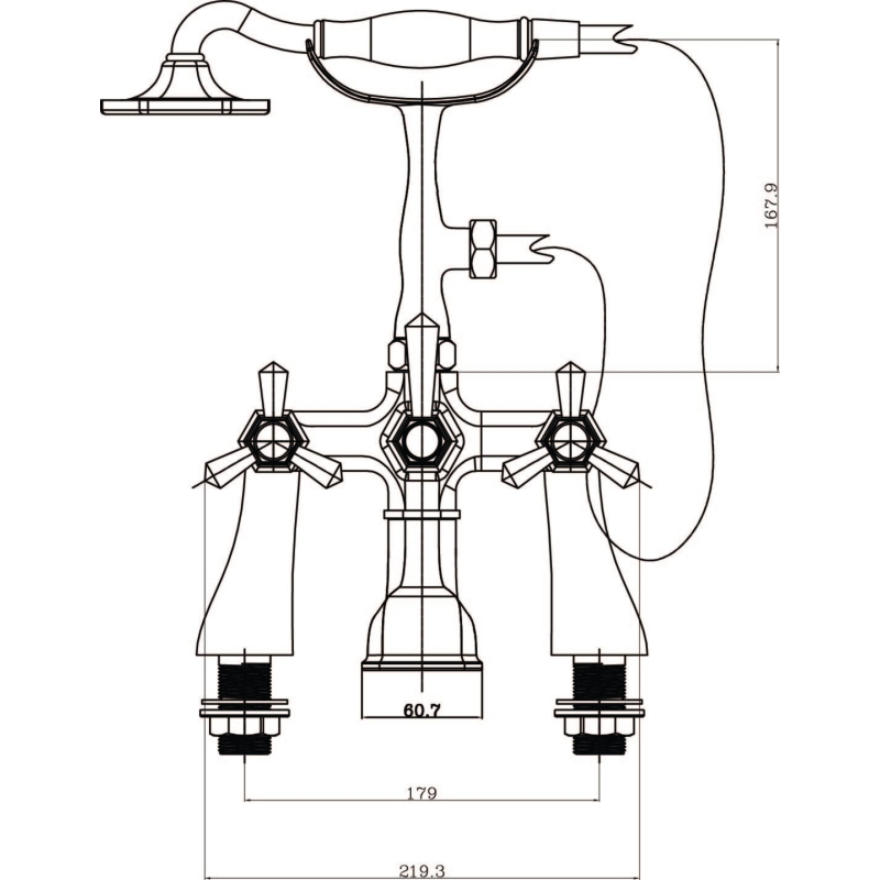 Adonis Gold Bath Shower Mixer Tap