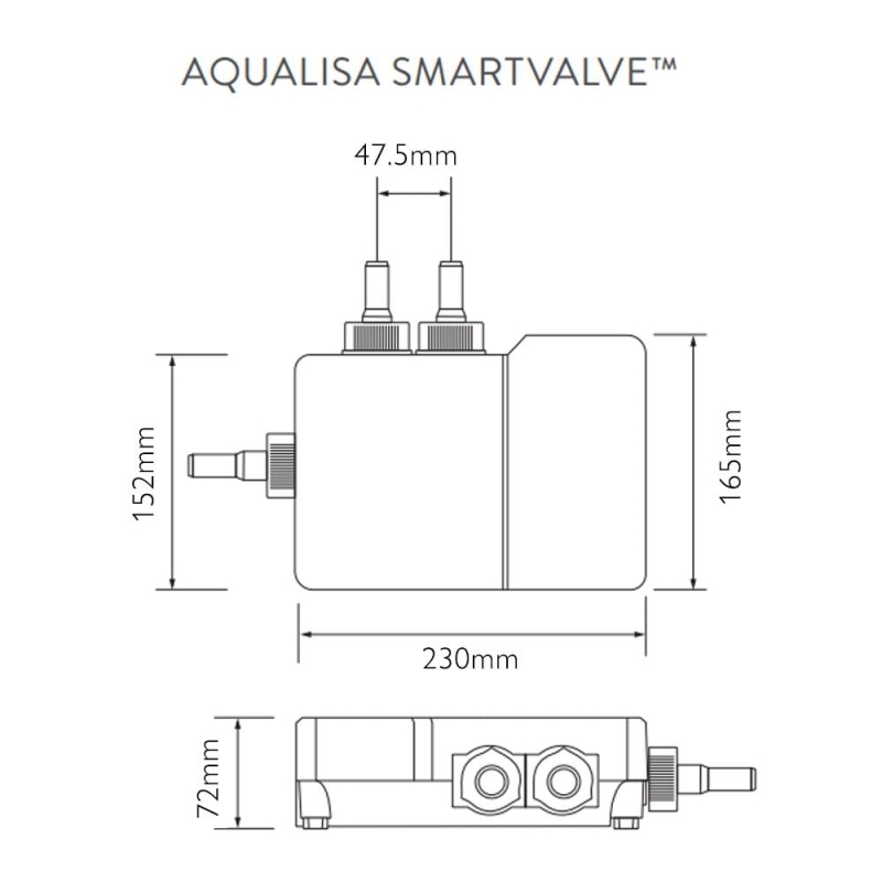 Aqualisa Zorin Smart Digital Shower Exposed with Adjustable Head HP/Combi