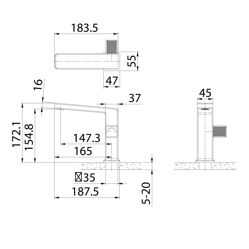 Flint Chrome Basin Mixer Tap