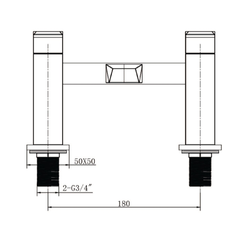 Ike Chrome Bath Filler Tap