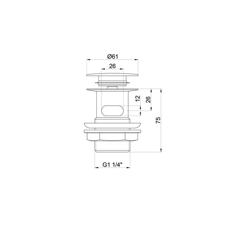 Burlington Gold Click-Clack Slotted Basin Waste