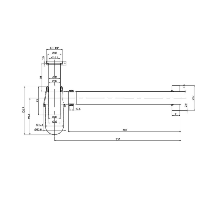 Burlington Chrome Traditional Basin Bottle Trap