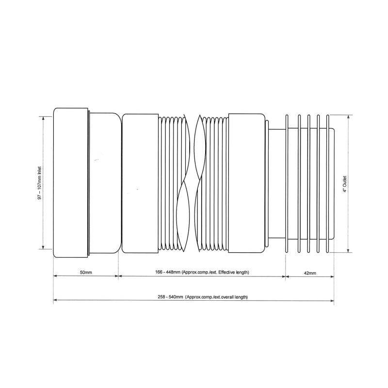 McAlpine Flexible WC Connector - WC-F26R
