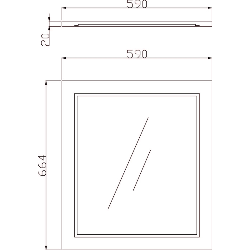 Richmond White Framed Traditional Mirror 590x664mm