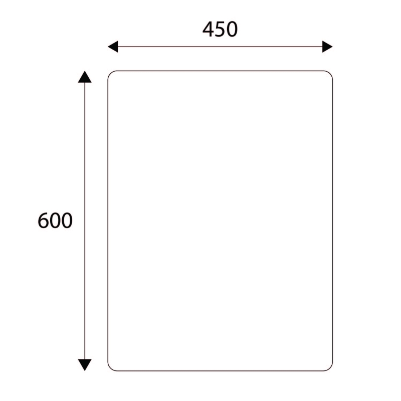 Bellgrove Rectangle Frameless Mirror 450x600mm
