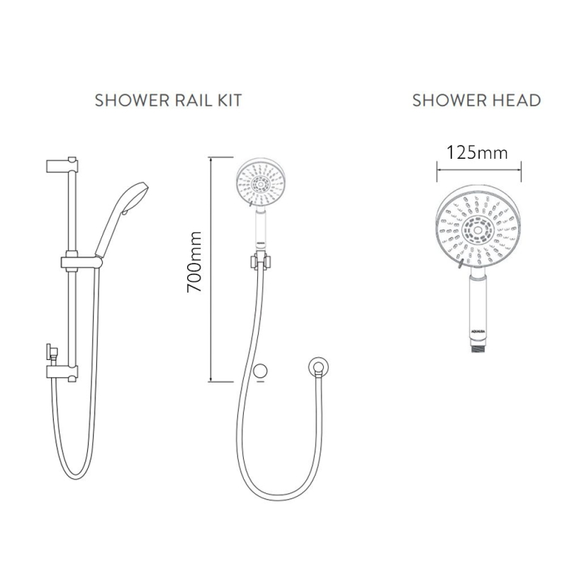 Aqualisa Hugo Smart Digital Shower Concealed with Adjustable and Fixed Wall Head Gravity Pumped