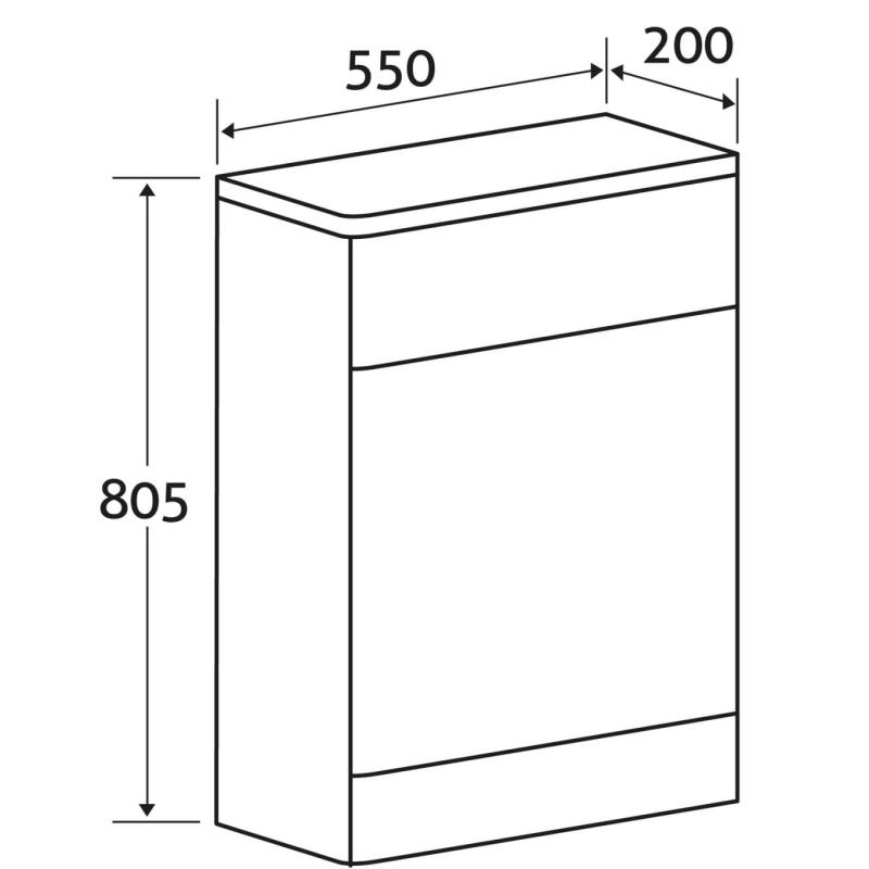 Esk Textured Black WC Unit