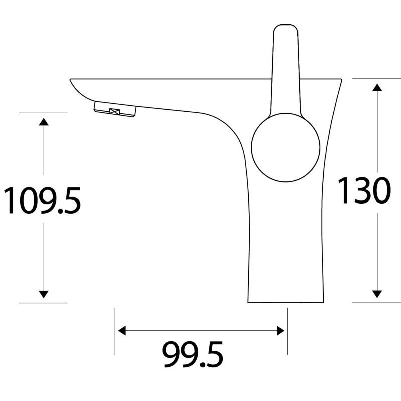 Jerico Chrome Side Action Basin Mixer Tap & Waste