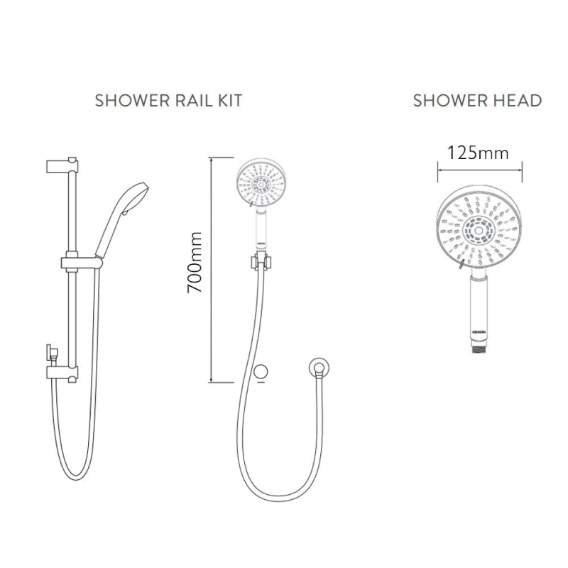 Aqualisa Hugo Smart Digital Shower Exposed with Adjustable & Fixed Ceiling Head HP/Combi