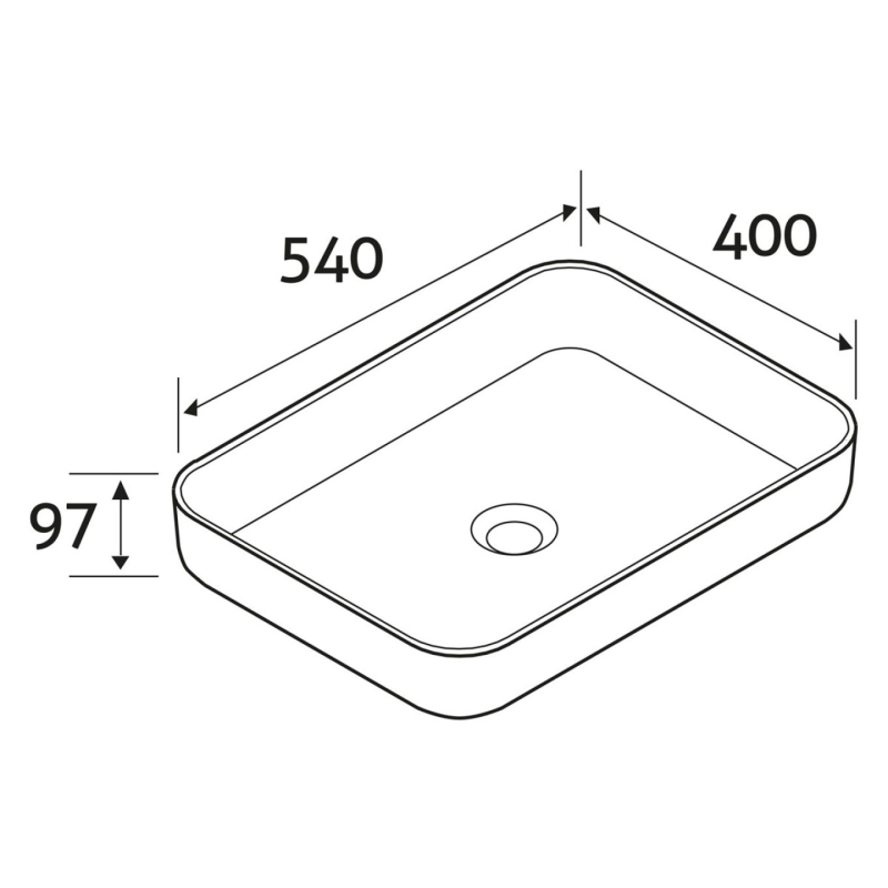 Tadley White Countertop Resin Basin