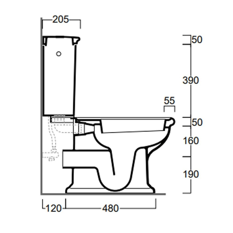 Laine Traditional Close Coupled Toilet