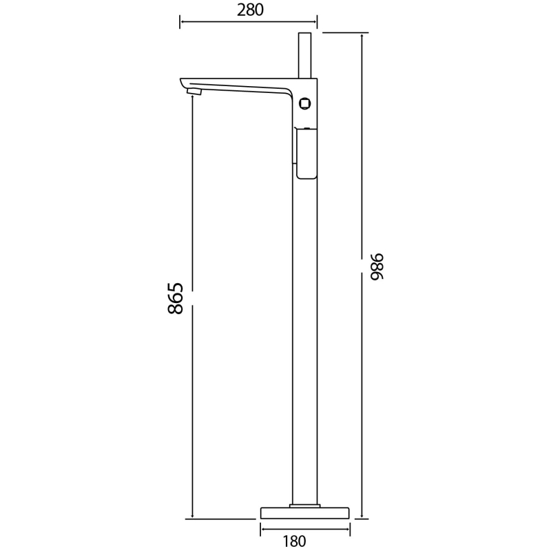 Zena Chrome Freestanding Bath Shower Mixer Tap