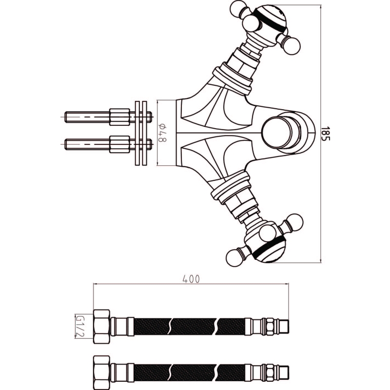 Grosvenor Chrome Mono Bidet Tap