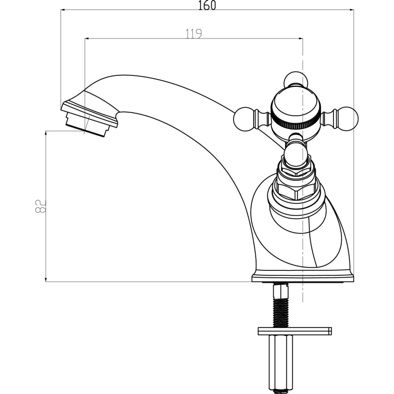 Grosvenor Chrome Basin Mixer Tap & Waste