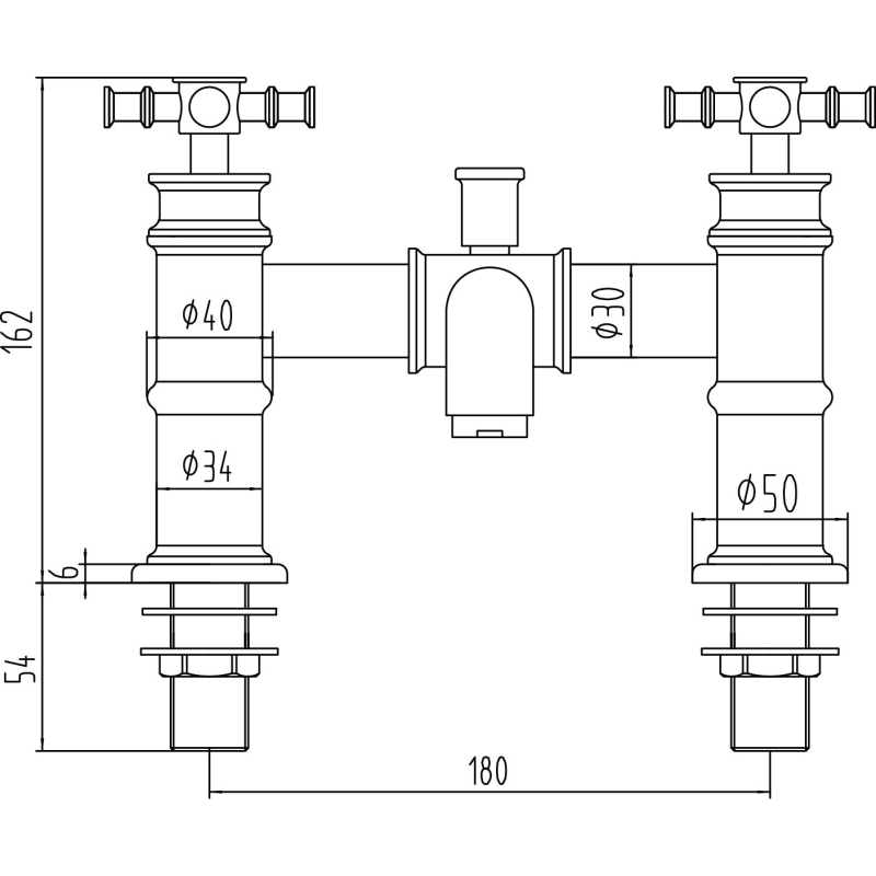Butler Chrome Bath Shower Mixer Tap