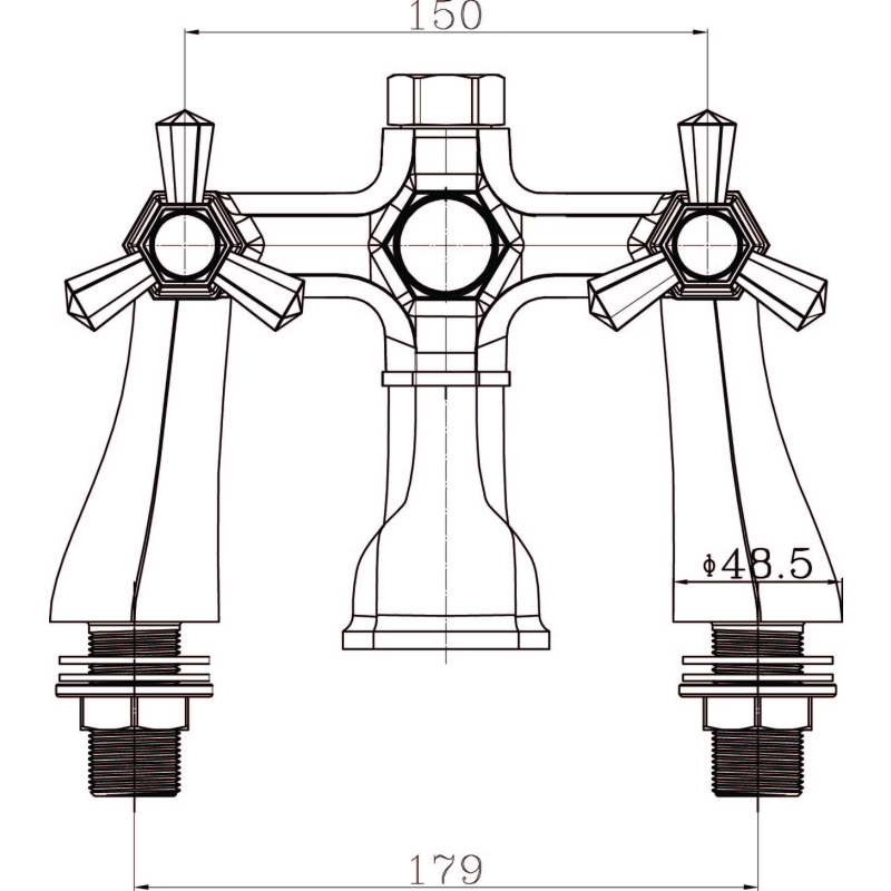 Adonis Chrome Bath Filler Tap