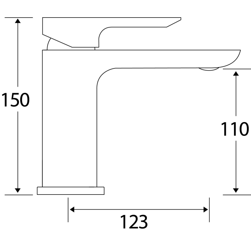 Citrus Chrome Waterfall Basin Mixer Tap & Waste
