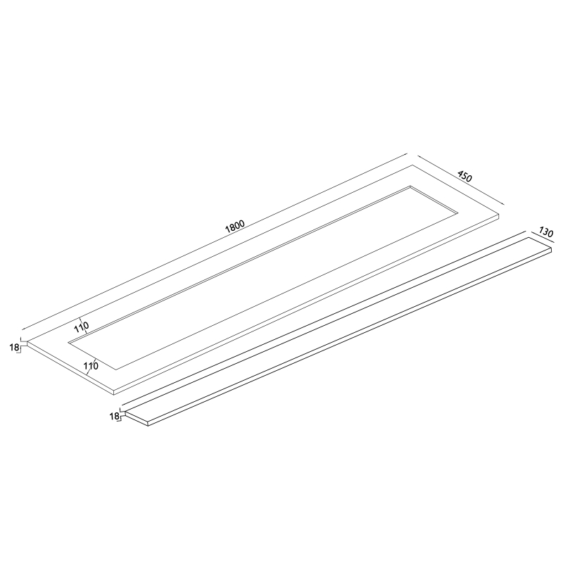 Arundel Traditional White Front Bath Panel 1800mm