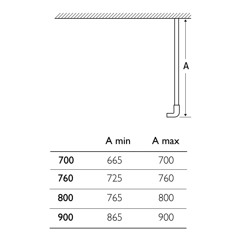 Ryland Brushed Bronze Shower Side Panel 900mm