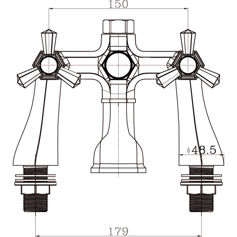 Adonis Gold Bath Filler Tap