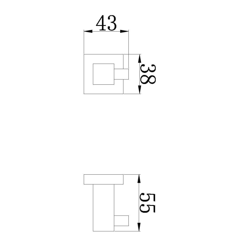 Quad Chrome Robe Hook