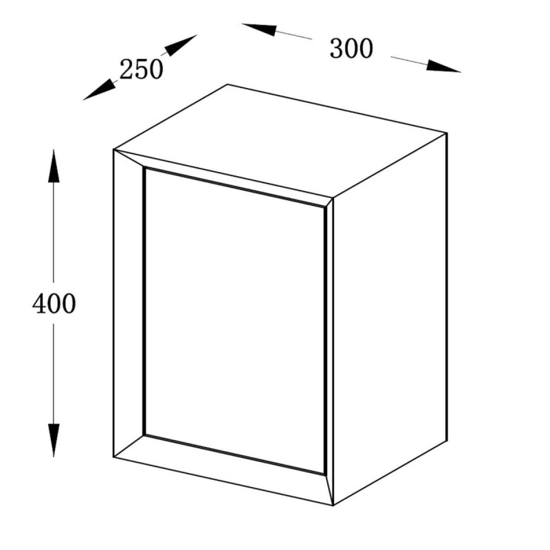Venus Gloss White Wall Mounted Square Cabinet