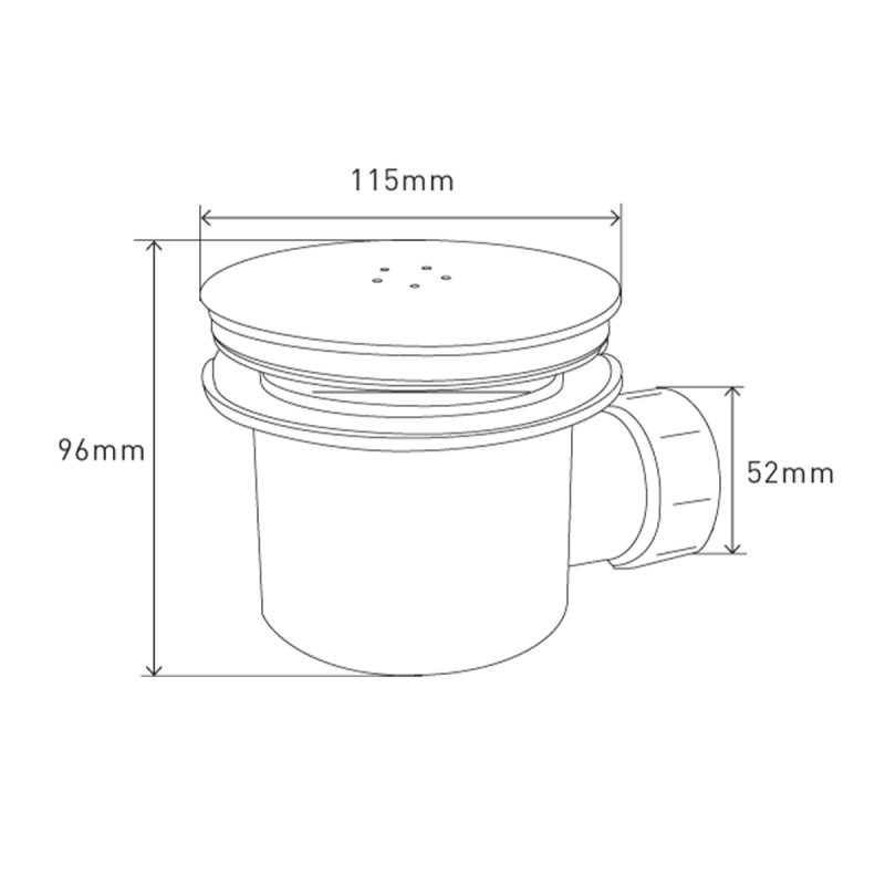90mm Fast Flow Chrome Shower Trap